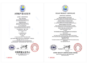 Conventional Poly-Crystalline Module CQC-2